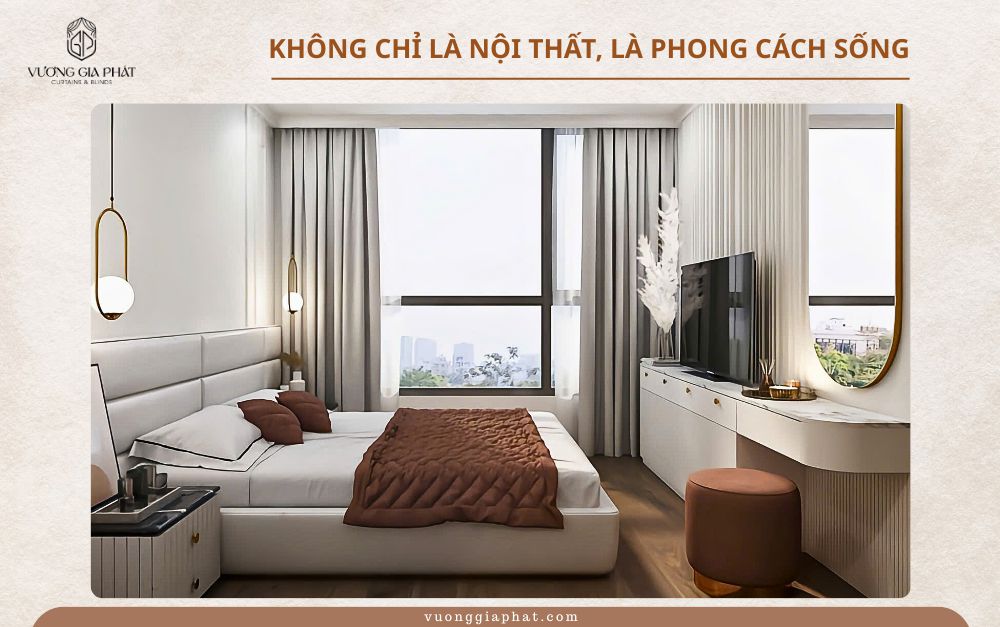 Phối rèm voan và rèm dày linh hoạt – điều chỉnh ánh sáng theo thời gian trong ngày