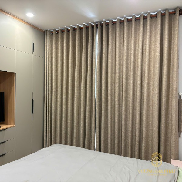Rèm vải chống nắng phòng ngủ hướng Tây