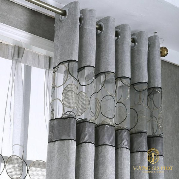 khoen rèm cửa inox treo rèm màu xám ghi