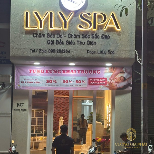 thi công rèm spa quận 8 với mẫu rèm spa đẹp TP.HCM