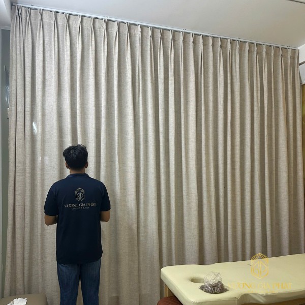 thi công rèm spa quận 8 rèm linen cho không gian spa