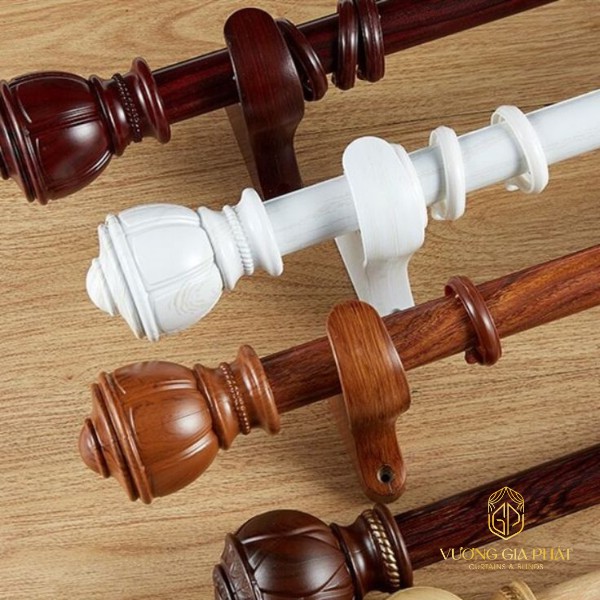 Phụ kiện đầu gậy treo rèm cửa phong cách cổ điển với đa dạng màu sơn