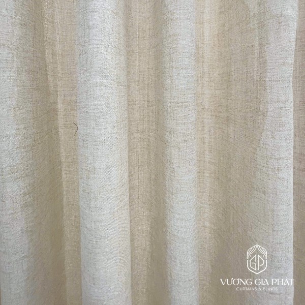 rèm vải linen màu be ngăn giường tại massage Bình Dương