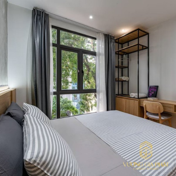 Rèm Cửa Homestay Vải Phòng Ngủ Màu Xanh Nhạt