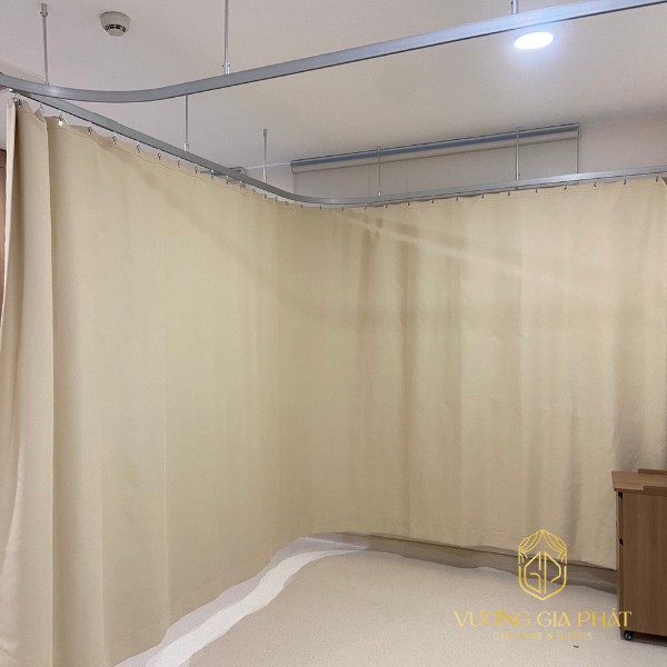 Rèm Y Tế Ngăn Giường Màu Be